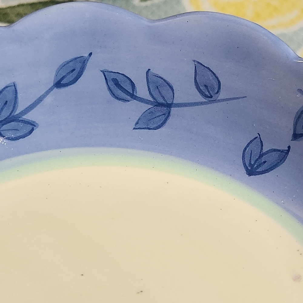 🌿 Pfaltzgraff Summer Breeze Embossed Side Dishes – Set of 2 Scalloped Stoneware - Picture 8 of 11